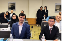 سخنرانی رئیس مرکز هوش مصنوعی دانشگاه نماینده هیات ایرانی  در سفر مدیران ومربیان آموزشهای مهارتی به چین